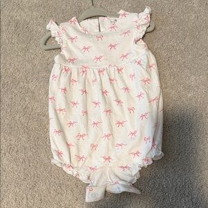 Petite Plum bow romper